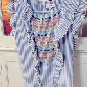 Ruffled stripped blouse